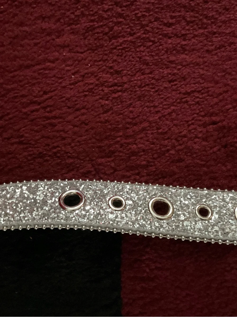 Silver Crystal Western-Style Belt with Rhinestone Buckle